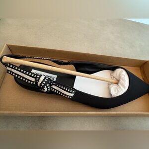 Steve Madden Black and White Women's Loafers